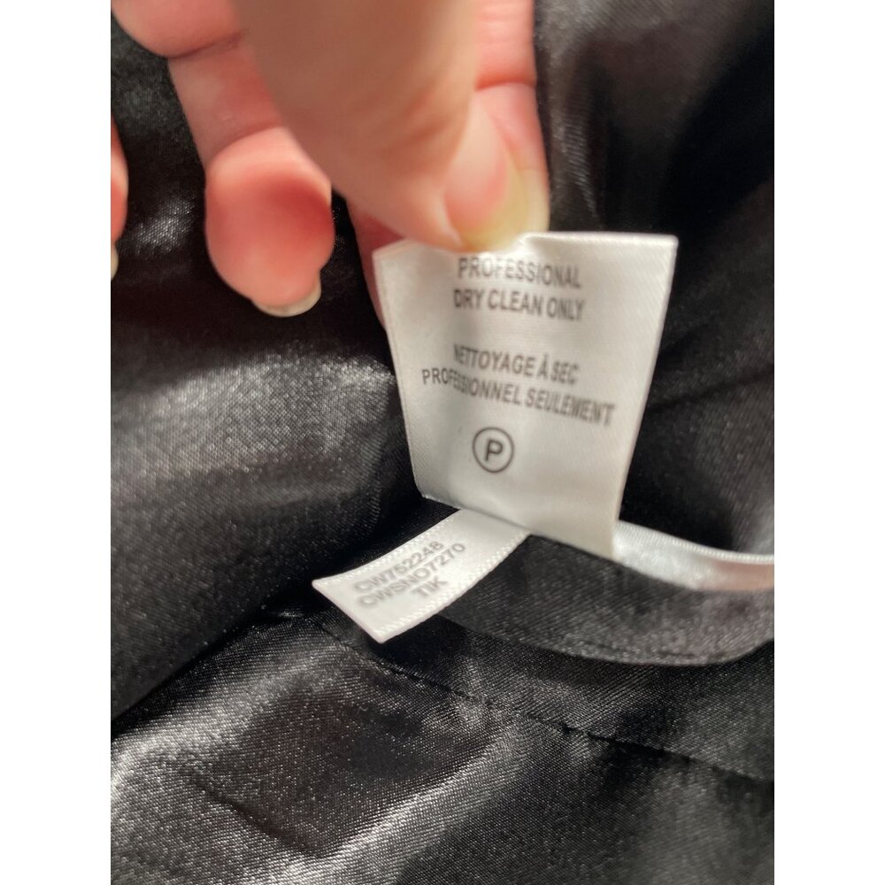Calvin Klein Womens XL Gray Boucle Wool Blend Asymmetrical Zip Jacket Classic Ch - Picture 5 of 8